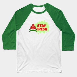 CUTE Watermelon Slice Funny Fresh Fruit Art Baseball T-Shirt